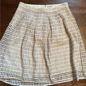 Halogen size 14 taupe lace lined skirt